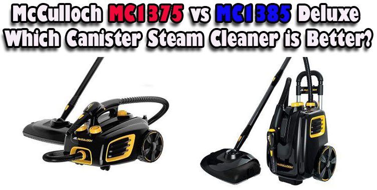Black McCulloch MC1385 Deluxe Canister Steam Cleaner with 23 Accessories 