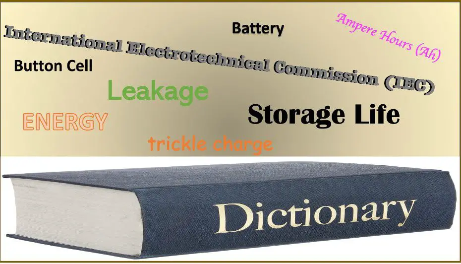 battery storage terms