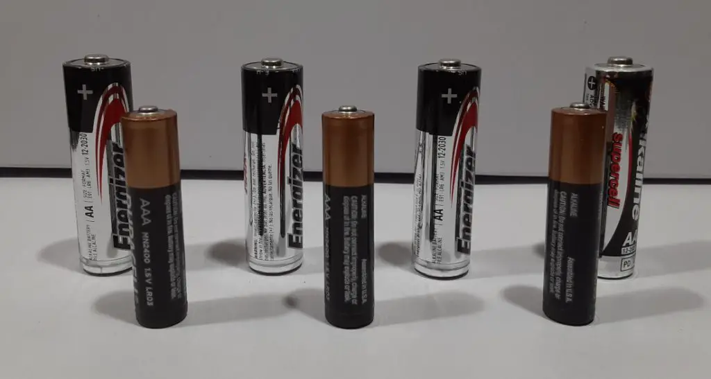 common double and triple A batteries