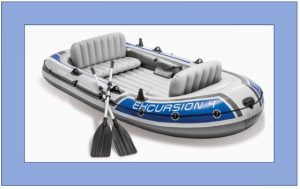 intex excursion 4 boat with oars